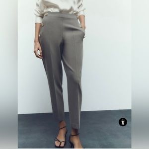 ZARA Women’s Button Straight Leg Pants